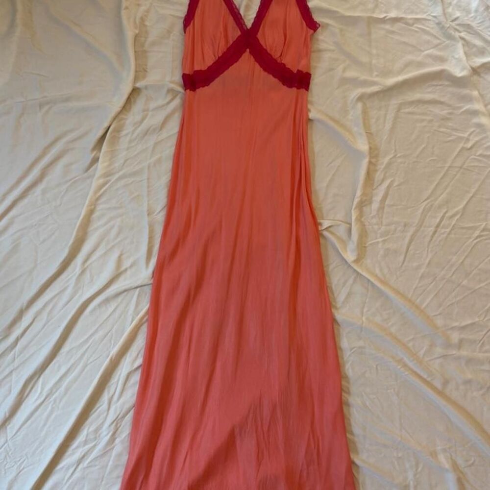 Vrg-grl Women's Pink and Red Dress